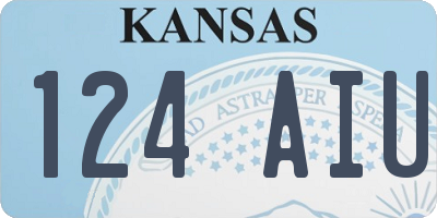 KS license plate 124AIU