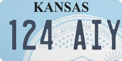 KS license plate 124AIY