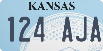 KS license plate 124AJA