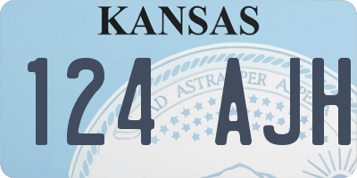 KS license plate 124AJH