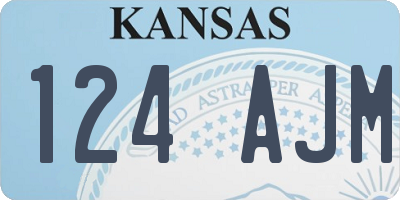 KS license plate 124AJM