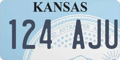 KS license plate 124AJU