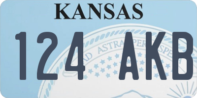 KS license plate 124AKB