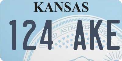 KS license plate 124AKE