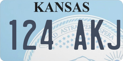 KS license plate 124AKJ