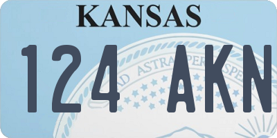 KS license plate 124AKN