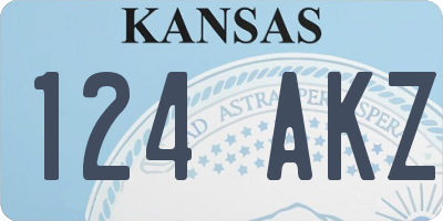 KS license plate 124AKZ