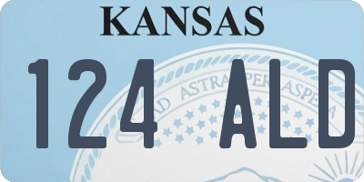 KS license plate 124ALD
