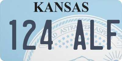 KS license plate 124ALF