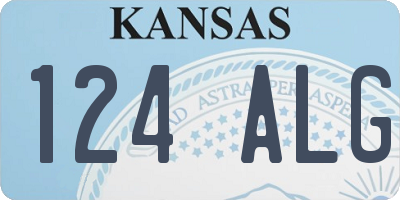 KS license plate 124ALG