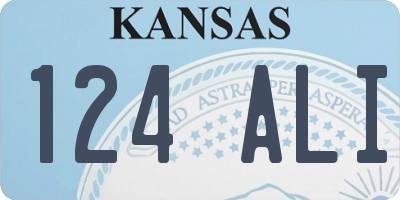 KS license plate 124ALI