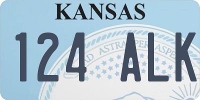 KS license plate 124ALK
