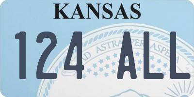 KS license plate 124ALL