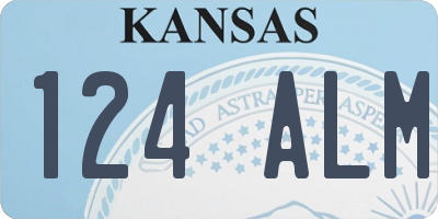 KS license plate 124ALM