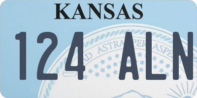 KS license plate 124ALN