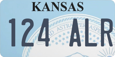 KS license plate 124ALR