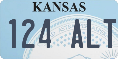 KS license plate 124ALT