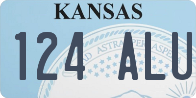 KS license plate 124ALU