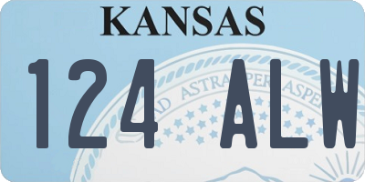 KS license plate 124ALW