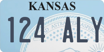 KS license plate 124ALY