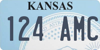 KS license plate 124AMC