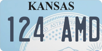 KS license plate 124AMD