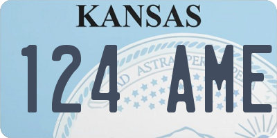 KS license plate 124AME