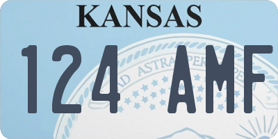 KS license plate 124AMF