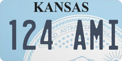 KS license plate 124AMI