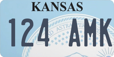 KS license plate 124AMK