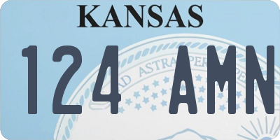 KS license plate 124AMN