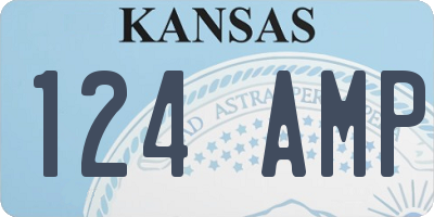 KS license plate 124AMP