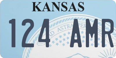 KS license plate 124AMR