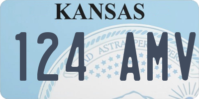 KS license plate 124AMV