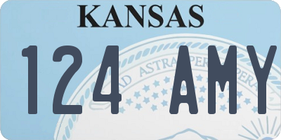 KS license plate 124AMY