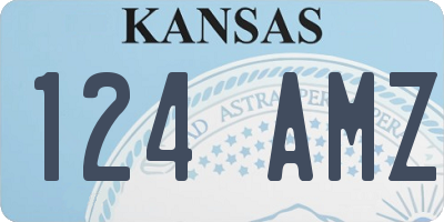 KS license plate 124AMZ