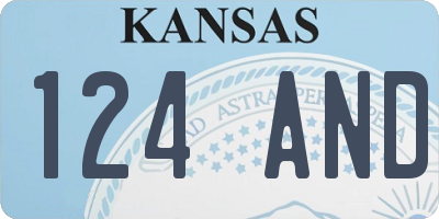 KS license plate 124AND