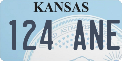 KS license plate 124ANE