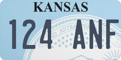 KS license plate 124ANF