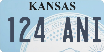 KS license plate 124ANI