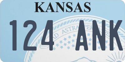 KS license plate 124ANK