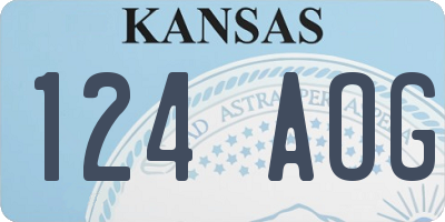 KS license plate 124AOG