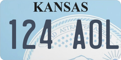 KS license plate 124AOL