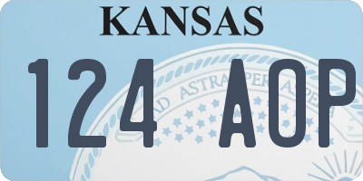 KS license plate 124AOP
