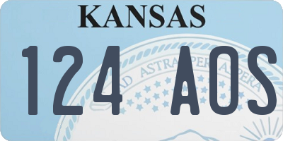 KS license plate 124AOS