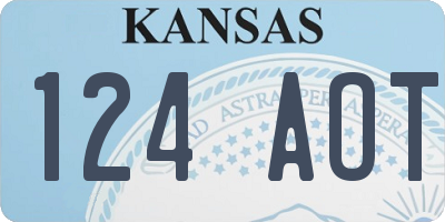 KS license plate 124AOT