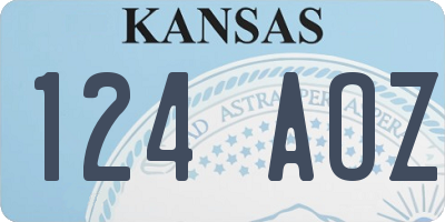 KS license plate 124AOZ