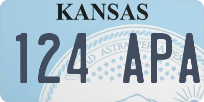 KS license plate 124APA