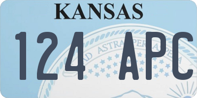 KS license plate 124APC