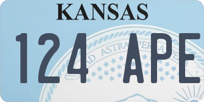 KS license plate 124APE